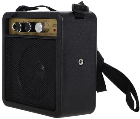 SUPVOX Mini Amplifier with Compact and Portable Design Electric Guitar Amp 5w Sturdy Plastic and Metal Construction, Small Amp with Audio Cable Adapter for Electric Guitar Practice