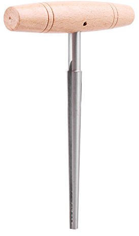 A-xctoe Guitar Bridge Pin Hole Reamer Violin Peg Hole Reamer 1:26 Taper Carton Steel with Wood Handle Luthier Tool