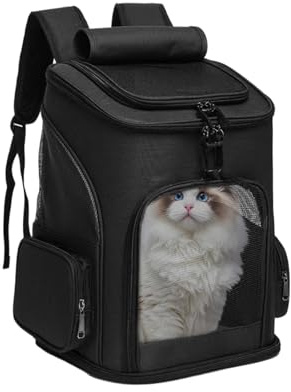 Protoence Große Katzentransportbox - Ausziehbar Faltbar Weichwandige Haustiertransporttasche,Haustierzubehör Für Reisen Auto Tierarzt Flugzeug Outdoor Aktivitäten