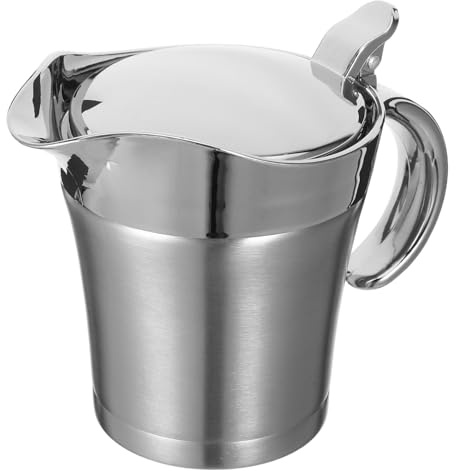CIYODO Salsera de Acero Inoxidable con Doble Aislamiento Jarra Térmica para Salsa de Carne y Steak Capacidad para Doméstico y Restaurantes