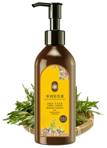 Tinta Capelli - 210ml Nutriente Erboristico | Crema Colorante Fiori Estratto Shampoo Color | Delicato Effetto Duraturo Con Nero Naturale, Castano Scuro, Marrone Castagna Copertura Grigia Per Uomo Donn