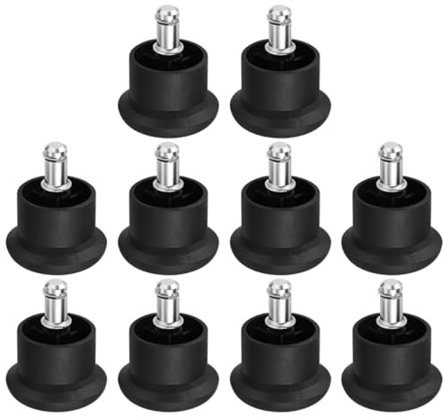 Alipis Lot de 10 Bouchons de Pieds en PU et Fer pour Chaise de Bureau, Tapis Protecteurs Anti-Bruit et Anti-Rayures, Fixateurs pour Meubles à Domicile ou Bureau