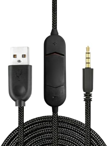 Oxxggkao Cavo convertitore USB da 3,5 mm con regolazione del volume scorrevole e microfono a cancellazione del rumore per PC/laptop/telefoni Plug and Play adattatori audio USB