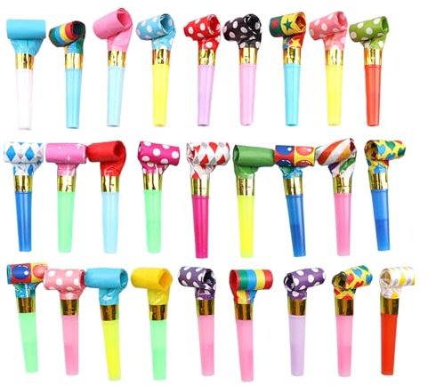 20 soffiatori per feste a forma di fischietto a forma di piccolo drago, colorati, divertenti corna da soffiaggio, bomboniere per feste di compleanno per bambini e adulti (colore casuale B)