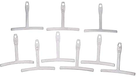 Calibro del Raggio della Chitarra, Calibro del Raggio della Chitarra Righello a Forma di T in Metallo Misura della Tastiera Strumento Liutaio Aggiornamento Accessori per Strumenti Musicali(Argento)