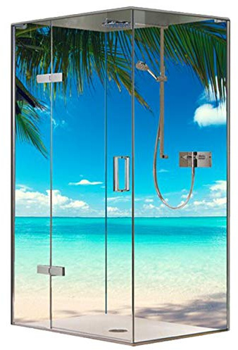 Original FLYERANDPRINT - SHOWER-PLATE, Alu-Dipond, OHNE FUGEN, Fliesenersatz, Duschrückwand, Wunschmaß, Dusche, Bad, Wandverkleidung, Wandverkleidung, DS-17-09 (Set mit 2 Platten, 80 x 200 cm)
