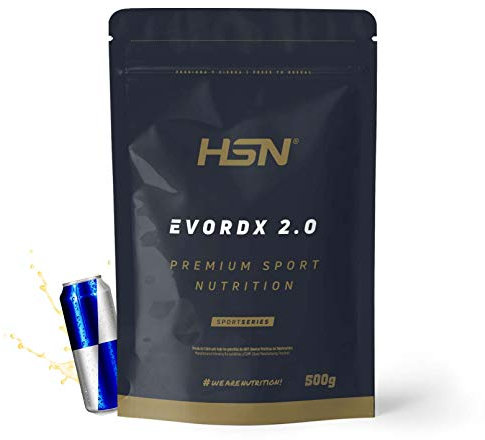 HSN Pre Entreno Evordx 2.0 (300mg de Cafeína) | Energy 500g | Pre Workout 100% Vegano Sin Carbohidratos Sin Gluten | BCAAs, Creatina, L-citrulina, Arginina AKG, Extracto de Remolacha