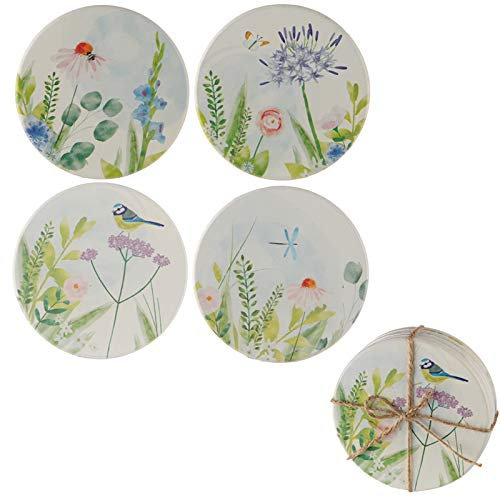 HoitoDeals Set of 4 MDF Coasters for Tea, Coffee Mug, Wine Glass Bottle Coasters Plate