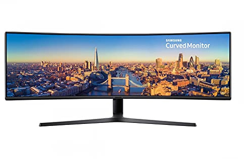 SAMSUNG C49J890, Curved 1800R Gaming PC Screen, Ultra-Large, 49-Inch VA Panel, Dual Full HD Resolution (3.840 x 1.080), 144 Hz, 5ms, Black