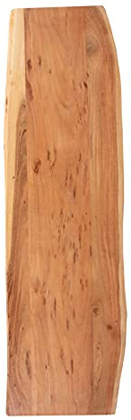 SAM Holzplatte Tonia 140x40 cm Akazie Natur lackiert Baumkante Tischplatte | Baumkanten-Platte, Akazienholz naturfarben massiv, für Heimwerker, Arbeitsplatten, Tische & Fensterbretter