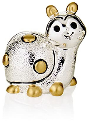 Bonbonnière SCULTURE STATUINE COCCINELLE avec détails or hauteur 6 cm revêtement en argent 925 % NOZZE BAPTÊME COMMUNION confirmation 4428