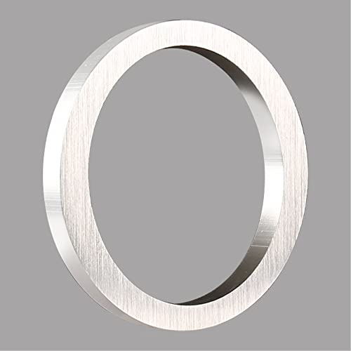 HASWARE Numero civico galleggiante 6 pollici (15 cm) Elegante porta numeri targa alfabeto Numeri indirizzo di casa (0, Argento)