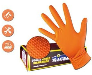 SIFER guante nitrilo diamantado desechable 50 und t. xl 9920