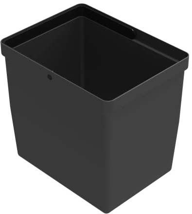 LM 531 ECO | 16-L Poubelle en matériau recyclé | 23 x 30,5 x 28,5 cm | Compatible avec le système de tri des déchets LM pour le dessous de l'évier de cuisine | Gris