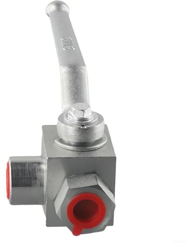 EpheyFIF Hydraulischer Kugelhahn, G1/2 Edelstahl Hydraulischer Hochdruck-Absperrkugelhahn 3 Wege