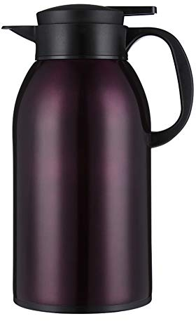 SOVORM Caffettiera Italiana Moka, Caffettiere, Acciaio Inossidabile, Caffettiera Con Isolamento Sottovuoto, Adatta Per Piano Cottura A Induzione (Rosso, 1,8 L) (Viola 2,2 L) The New