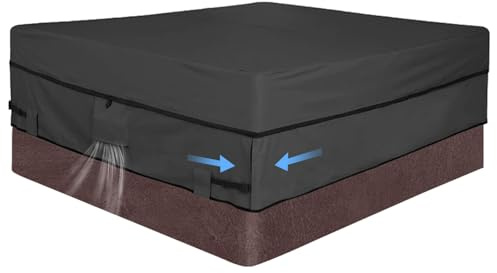 Cubierta para 216 x 216 x 51 cm, Funda Protectora para 210D, Tela Oxford, Impermeable, protección contra el Viento, protección UV, Cubierta de SPA a Prueba de Polvo