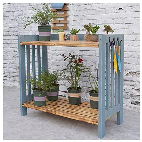 WYRMB Banc de rempotage Table de rempotage Station de Travail de Jardin extérieur Table de Jardin de Plantation pour la Plantation, Le Balcon de la Cour,Blue-100x45x90cm.Blue-1