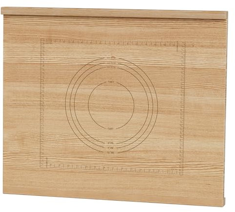 Turosur Wooden Cutting Chopping Board with Measurements Large Cutting Board with Double Sided Counter Edge 61cm * 51cm * 3cm for Kitchen