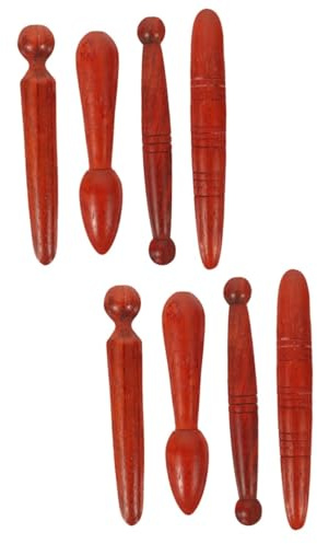 IWOWHERO 8stücke Teiliges Aus Holzpunktmassage-sticks Traditionelles Akupressur-werkzeug Für Fuß Und Ganzkörpermassage Und Handlich Für Zuhause Und Unterwegs