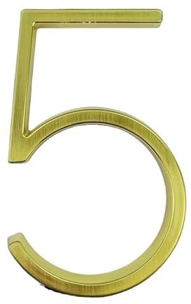 Numeri civici, numero civico in metallo, 1 pz 5 125mm Numero civico galleggiante in lega di zinco dorato Numero e lettera Targa in metallo Numero porta esterna Trattino Barra #0-9 Numeri porta d'ingr