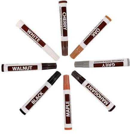 HOMSFOU Pennarelli Per Mobili 8 Pezzi Per Macchie Di Legno Per Riparare Graffi Vernice Per Mobili Pennarello Bianco