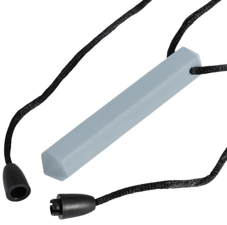 Collana per masticare sensoriale: Massaggiagengive con gemma in silicone da 2,95 pollici, ciondolo durevole per mordere, gioielli masticabili lenitivo | collana masticabile in silicone lenitiva con