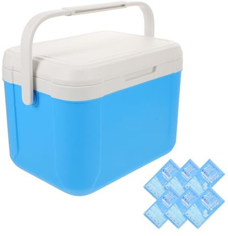 Toyvian Glacière Isotherme Portable avec Pack de Glace Boîte Repas Isolante Compacte pour Camping Pique- et Usage Commercial Surface Facile à Nettoyer et Isolation Thermique Renforcée