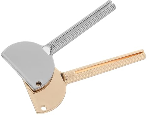 LOLIPPYY Exprimidor de Pasta de Dientes de Metal 2 Piezas Dorado y Plateado Rodillo Manual Portátil para Tubos de Pasta y Cremas Herramienta Exprimidora para Baño Hogar y Viaje