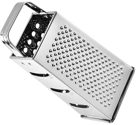 MALUGOGO Rallador de Acero Inoxidable de 4 Caras Multiusos 9 Pulgadas Cortador de Verduras y Patatas Cuchillas Finas y Gruesas para Cocina Utensilios de Cocina Práctico y Resistente