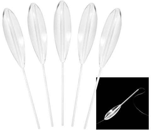 Tbest 5 St Klar Plast Gjutning Bobbers Bombarda Sjunkande Flöten 5g 10g 15g 20g för Flugfiske med Mittlinjematning Under Vattnet