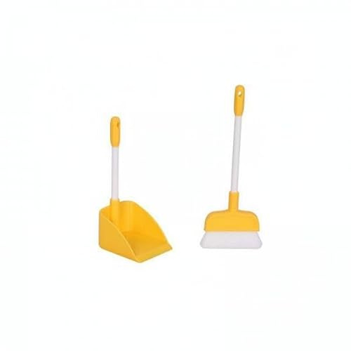 Yunhgft 6 Pièces Balai de Maison de Poupée Miniature Balayette Pelle Lot Outils Nettoyage Réalistes Léger et Adapté pour Maisons de Poupée Pièc, 2 pièces