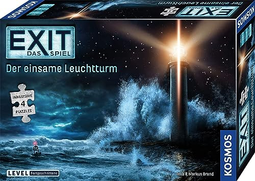 KOSMOS 698881 EXIT® - Das Spiel + Puzzle - Der einsame Leuchtturm, Level: Fortgeschrittene, Escape Room Spiel, EXIT Game mit Puzzle für 1-4 Spieler ab 12 Jahre