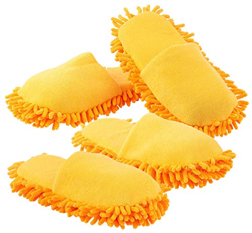 infactory Putzpantoffel mit reinigender Mikrofaser-Sohle