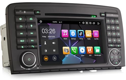 8 Kern Android 14 Autoradio für Mercedes Benz R-Klasse W251, 7 Zoll Bildschirm 2 DIN Android Radio mit Navi Bluetooth FM RDS+Canbus Carplay Android Auto
