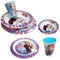 SET PAPPA PER MICROONDE 3 PEZZI FROZEN DISNEY PIATTO FONDO PIANO BICCHIERE IN CONFEZIONE REGALO