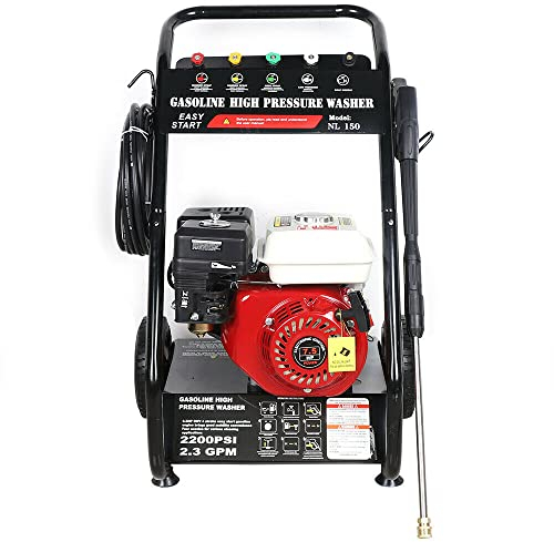 KinHall Nettoyeur haute pression 6,5 HP 3400 tr/min, enrouleur de tuyau avec pistolet à eau haute pression, double buses rotatives haute pression, pour voitures, fermes, sol, usines