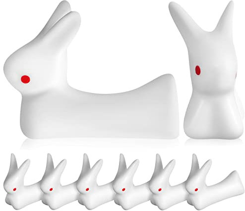 Homoyoyo 8stücke Teiliges Cartoon-Rabbit Keramik Essstäbchenhalter Niedliche Tischdekoration Für Sauberes Essumfeld Perfektes Für Freunde Und Familie