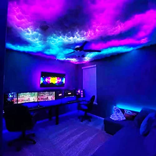 BOBVB 3D Thundercloud LED Light, RGB Thunder Cloud Lamp, Luci Cloud Creative Fai-da-Te con Telecomando, Cloud LED Night Lamp con Colore Regolabile, Gaming Room Technology Sense RGB Wall Light 5m