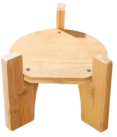 Sharplace Wasserkrughalter, Getränkespenderhalter mit rundem Sockel, Getränkespenderständer, Krughalter aus Bambus, Langlebiger Wasserkrughalter für Partys Hochzeiten Restaurant, Runder 21.5 cm