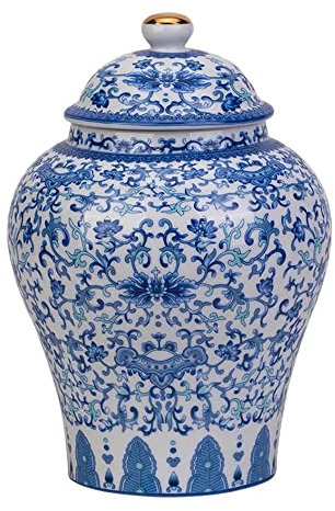 ZzzaNa Gärbehälter aus Keramik, traditionelle chinesische Vorratsgläser mit Deckel, Steinguttopf for Fermentieren oder Einlegen von Kimchi-Sauerkraut Einmachgläser