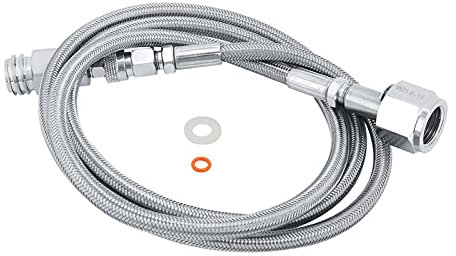 Gavigain Externer Schlauchadapter für Sodawasser - Material, einfach zu verwenden, mit Zubehör - 1,5m 60in CO2 Soda Schlauch (Silber TR21-4, W21.8-14)
