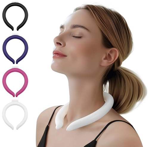 Magic Gel Collier Rafraîchissant – Anneau de Glace Portable pour le Cou – Gaine de Gel Réutilisable pour les Athlètes et Travailleurs Extérieurs – Blanc