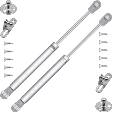 YMWALK 2 Piezas resorte de gas bisagras puertas cocina,Elevación de Resorte de Gas Soporte para Cierre Suave Bisagras para Armarios de Cocina Puerta de Ropero Estancia amortiguador puerta 100N