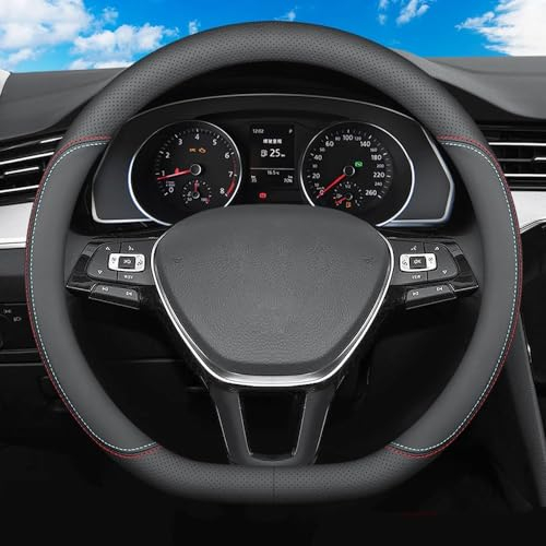Lenkradbezug Auto für Mercedes Benz CLA Shooting Brake X117 I 2015-2019,Mikrofaser Leder Lenkradhülle 37-38cm/15'' Lenkradhülle für Sommer & Winter Anti Rutsch Lenkradabdeckung Lenkradschoner