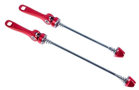 JMORCO Schnellspanner Fahrrad 2 stücke 210 / 245mm Fahrradspieß Fahrrad Schnellspanner Hebel Achse Rennrad Radrad Hubspieße Schnellrelease-Achs-Bike-Zubehör(Red)