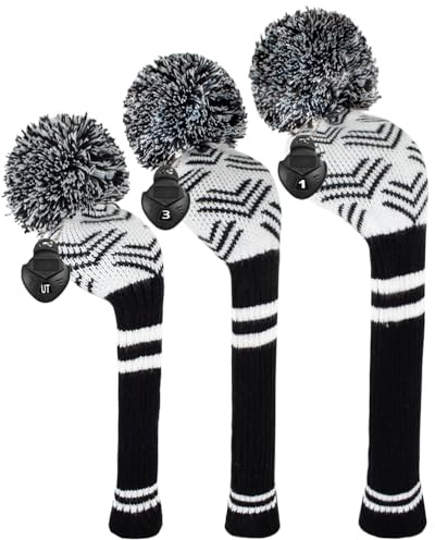 Scott Edward Golf Club Cover Set of 3, White Black Arrows