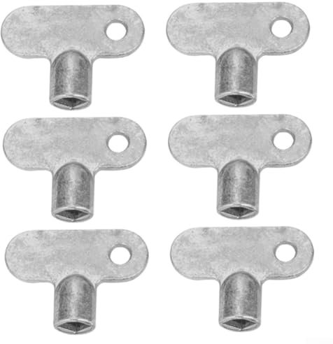 EasyByMall 2 llaves de purga de radiador, llaves de válvula de ventilación de radiador, 5 x 5 para accesorios de radiador de calibre, aleación de zinc, para muchos calentadores de radiadores