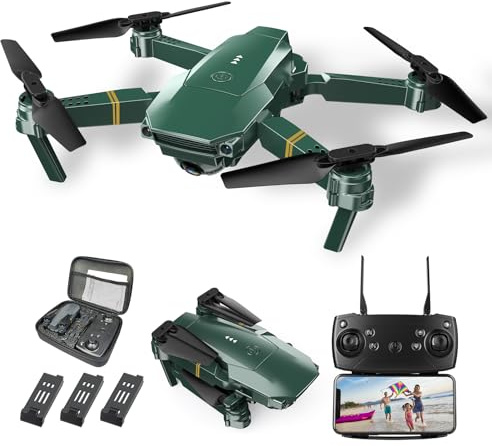 Drohne mit Kamera 1080P Drone Anfänger RC Quadcopter Drohne für Kinder, Mini Drone, Altitude Hold, One Key Take Off/Landing, 3D Flip. Geschenke für Mädchen/Jungen (Grün)