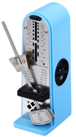 MECCANIXITY Mini Mechanical Metronome,High Accuracy Professional Musical Timer Universal Metronome for Piano Guitar Violin Ukulele Player,Sky Blue